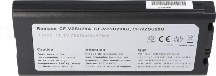 Actual product image Panasonic Battery CF-VZSU29, CF-VZSU29A, CF-VZSU29ASU, CF-VZSU29AU, CF-VZSU29U (9 Cells, 7800 mAh)