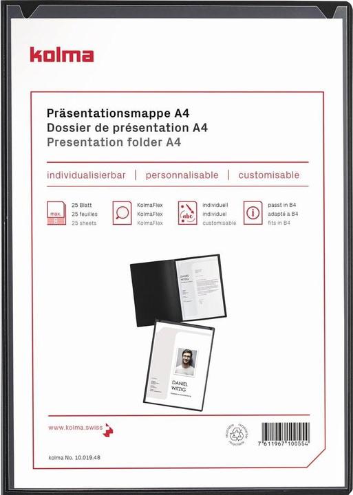 Image du produit Kolma Dossier de présentation Vario A4 pince 2 parties anthracite (A4, 1 x)