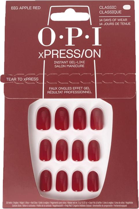 OPI Xpress/On Nail Art (Kunstnägel, Rot)
