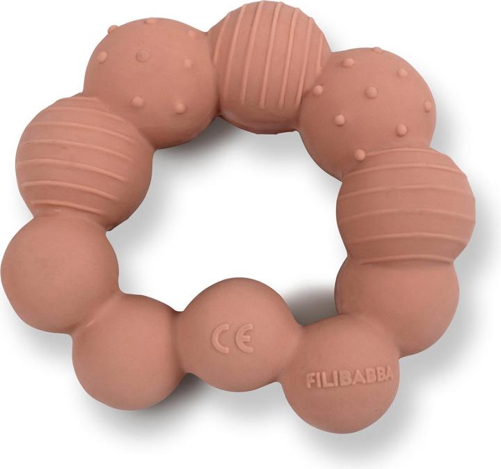 Actual product image Filibabba Teething ring - Lily the larva Peach