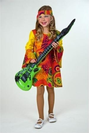 Produktbild Festartikel Müller Hippie-Mädchen : Kleid Und Stirnband (152, 164)