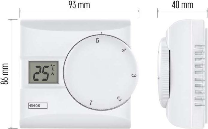 Productafbeelding Emos Kamerthermostaat P5603R, handmatig, bedraad