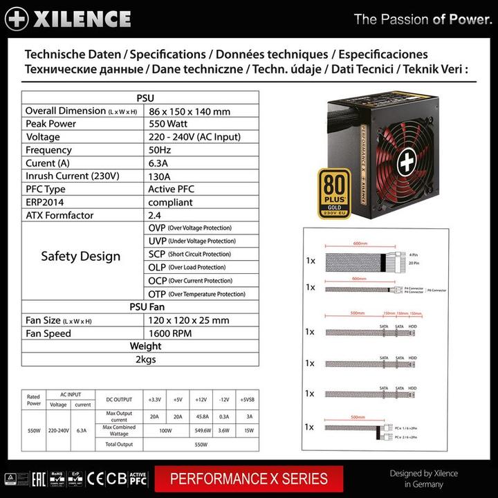 Produktbild Xilence Performance X (550 W)