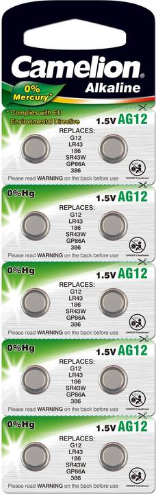 Camelion Alkali AG13 (10 pz., LR44, 158 mAh)