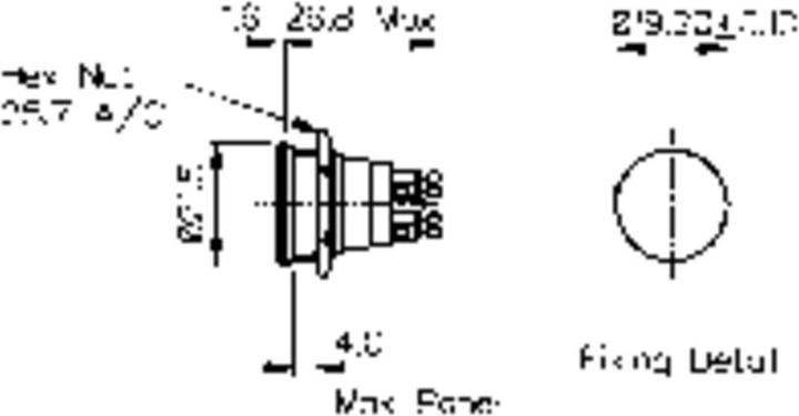 Actual product image Bulgin Switch,PB,vandal res,22mm,flush,SPNO