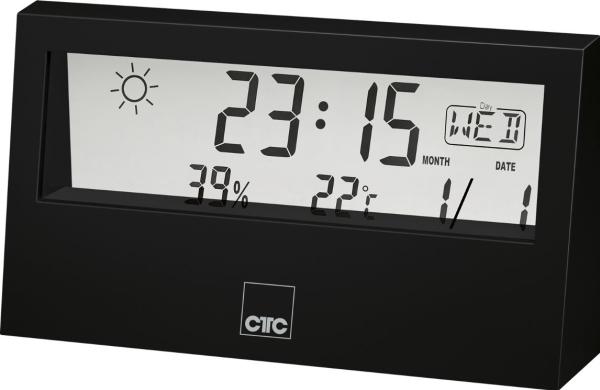Image du produit Clatronic Station météorologique multifonctionnelle CTC WSU 7022 avec horloge et écran LCD transparent