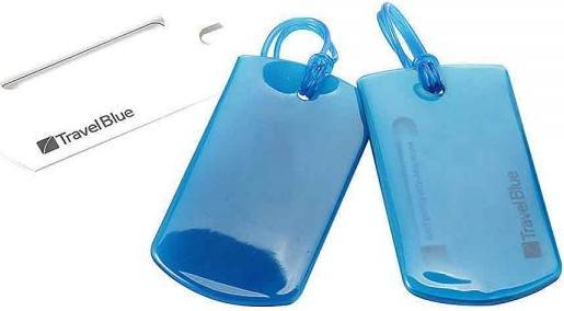 Actual product image Travel Blue 2x gel name tag (Additional padding)