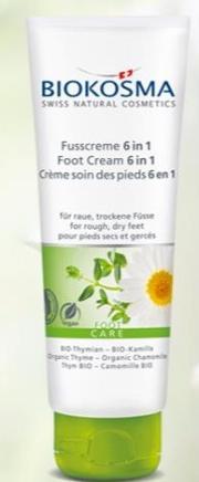 Immagine prodotto Biokosma Crema piedi 6in1 Thym Kam BIO 75ml (Crema piedi e gel piedi, 75 ml)