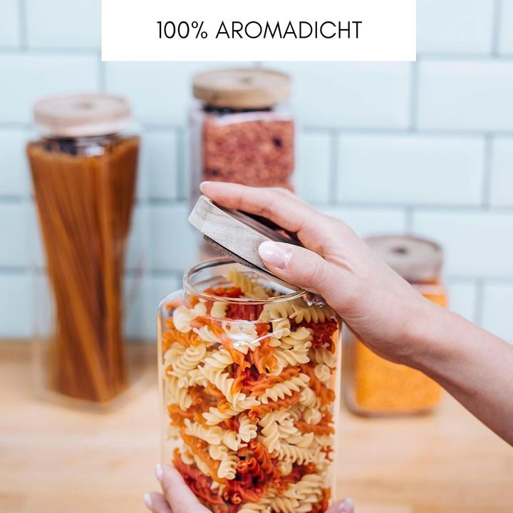 Actual product image Econovo 2-teiliges Vorratsglas-Set (1800ml) (1.80 l)