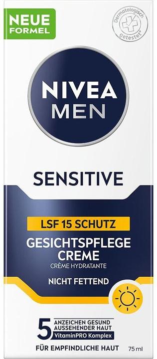 Actual product image NIVEA MEN Sensitive (75 ml, Day cream, SPF 15)