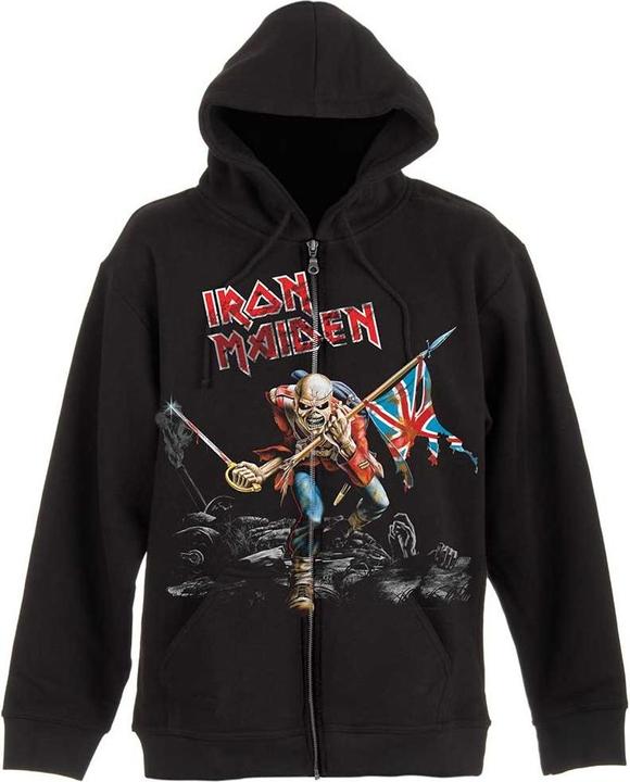 Immagine prodotto Iron Maiden Scuffed Trooper Felpa con Cappuccio e Zip Intera Stampa posteriore Adulto Unisex (L)