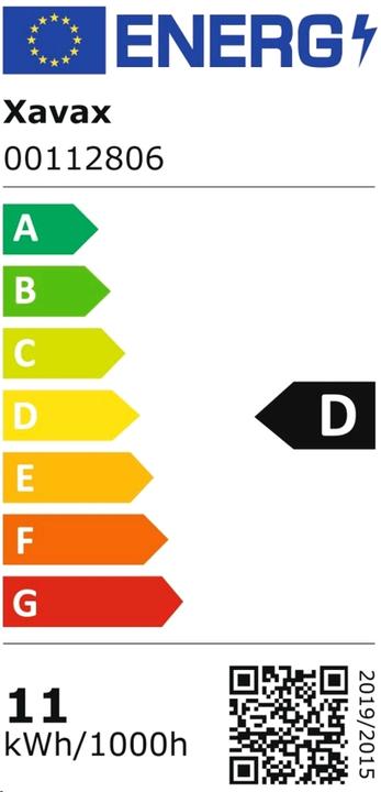 Energie-Label Xavax Glühlampe (E27, 11 W, 1521 lm, 1 x, D)