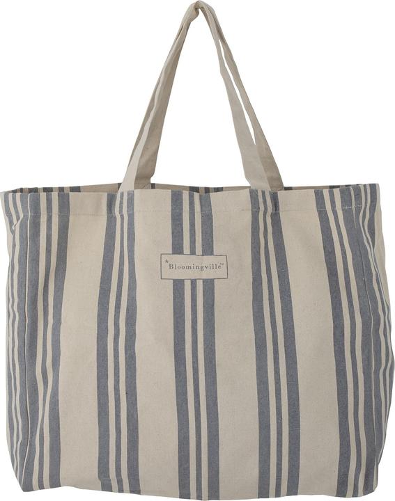 Bloomingville Trina Shopping Bag, Blue, Cotton (30 l)