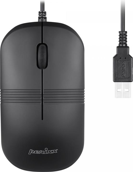 Actual product image Perixx PERIMICE-503 B, waterproof mouse, corded, black (Cable)