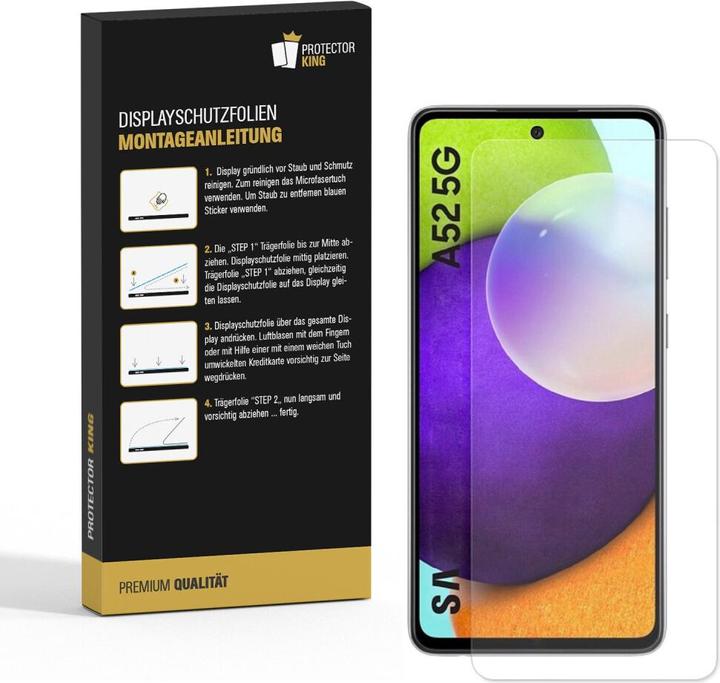 Actual product image Protectorking 4x 9H Panzerglas flexibel HD Klar (4 Piece, Samsung Galaxy A52)
