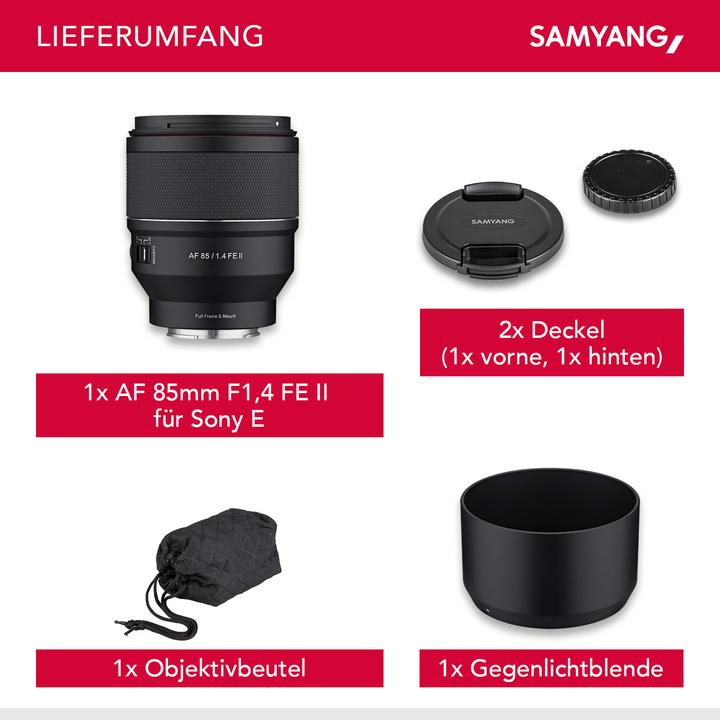 Produktbild Samyang AF 85mm f/1.4 FE II Sony E (Sony E, Vollformat)