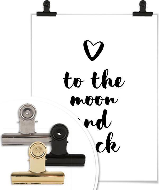 Produktbild Trenddeko Love to the moon and back (30 x 40 cm)