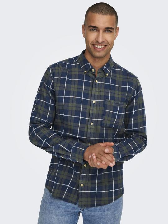 Produktbild Only & Sons Onsral Ls Slim Check Shirt (L)