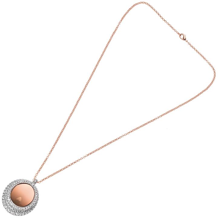 Ottaviani Rose gold and rhodium-plated bronze necklace