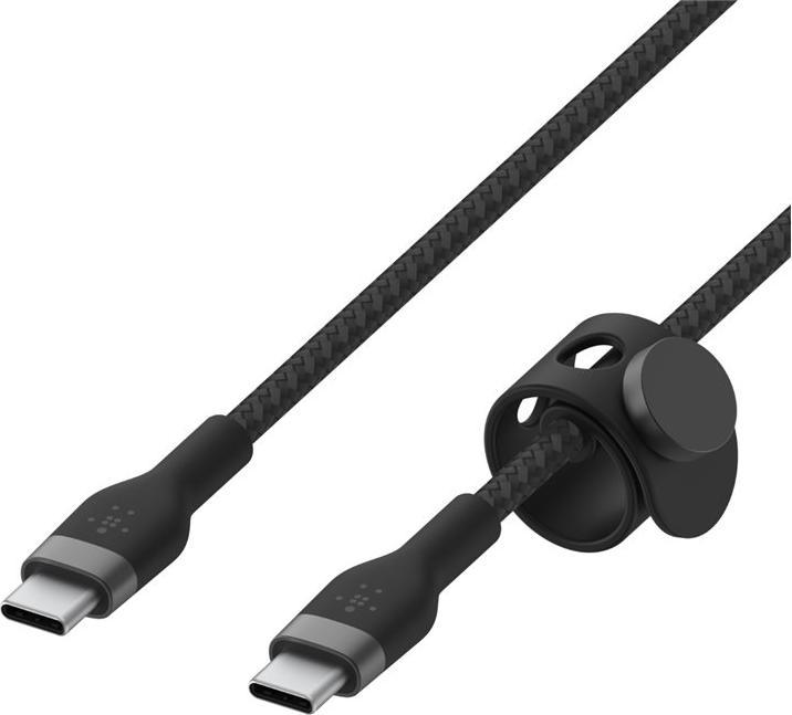 Productafbeelding Belkin USB-C naar USB-C Gevlochten Silicone 1m Tweeling (1 m, USB 2.0, 60 W)