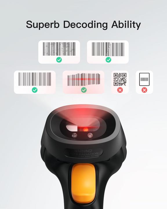 Actual product image Inateck Barcodescanner 60 black/green (BCST-60 black/green) (1D barcodes)