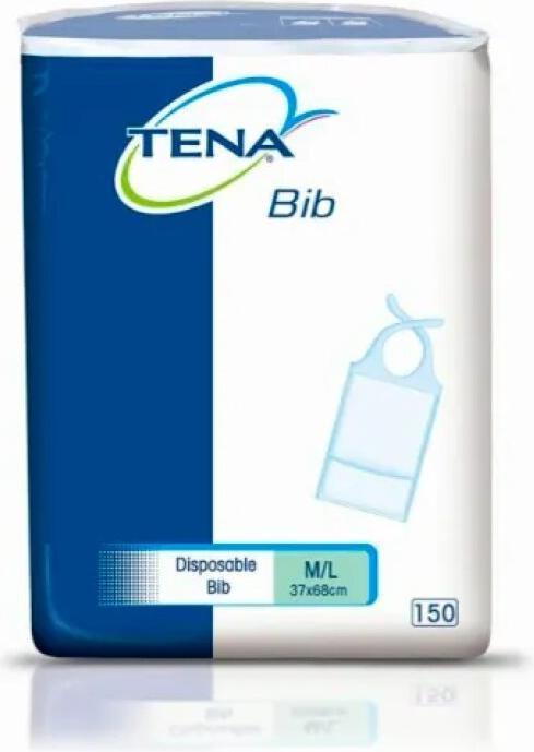 Actual product image Tena Bib protective napkin M/L 37 x 68 cm (150 x, M, L)