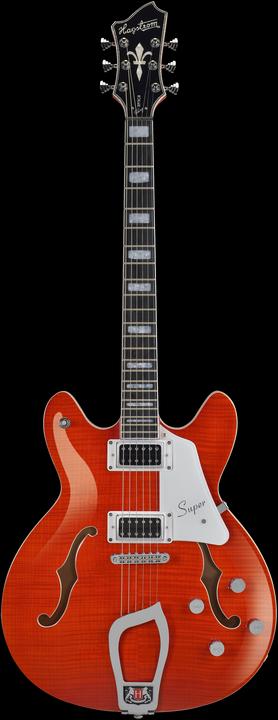 Produktbild Hagstrom E-Gitarre, Super Viking, Mandarin Flame (Halbakustik Gitarre)