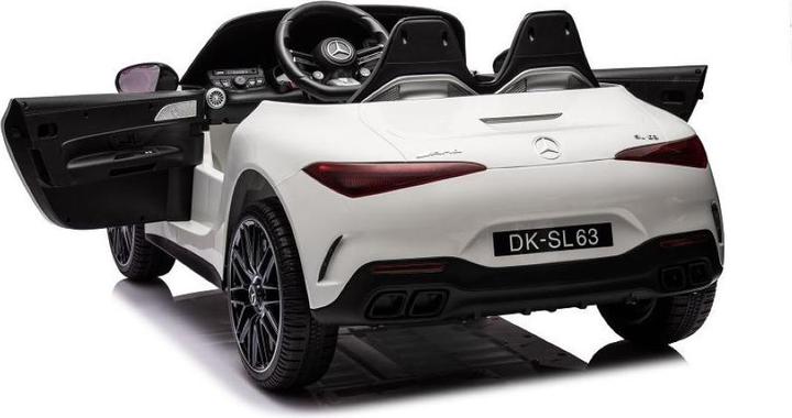 Image du produit Es-toys Voiture enfant - blanc - Voiture électrique Mercedes SL63 AMG - avec licence - MP3 + siège en cuir (12 V)
