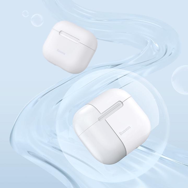 Produktbild Baseus Super Thin Silica Gel Case For Pods2021White (Kopfhörer Hülle)