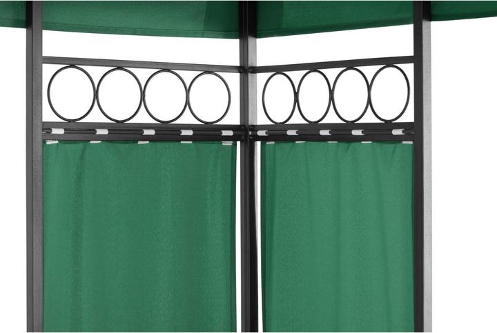Actual product image Uniprodo Garden Pavilion - 3 x 3 m - 160 g/m² - dark green (294.50 cm, 294.50 cm)