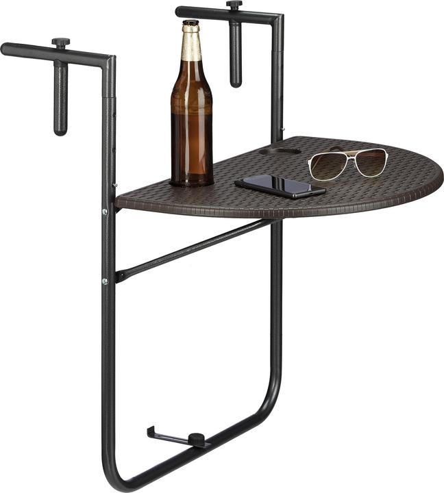 Relaxdays Table suspendue pour balcon (60 cm)