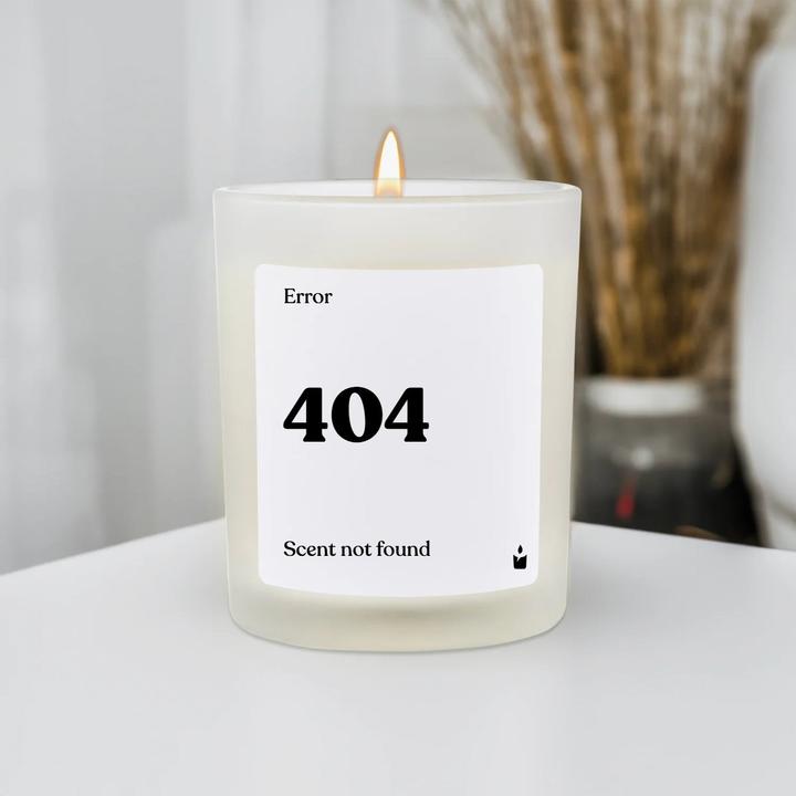 Immagine prodotto Chatty Candles Candela profumata Woody Errore 404 Profumo non trovato