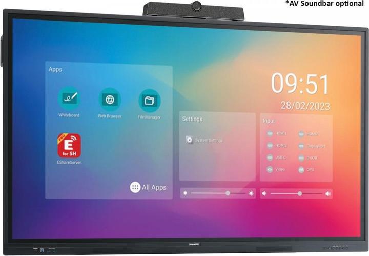 Produktbild NEC Sharp PN-LC752 Interactive Display 75", UHD, 350cd/m2 (3840 x 2160 Pixel, 75")