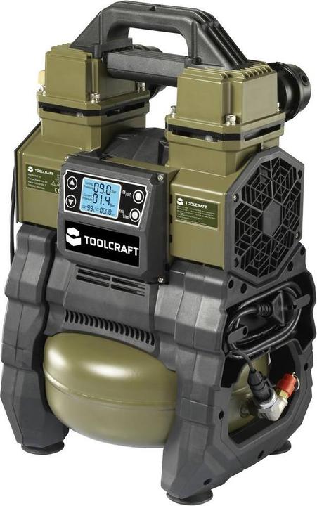 Productafbeelding Toolcraft Luchtcompressor 12 VDC, 18 VDC/ 230 VAC 9 bar (9 bar, 5 l)