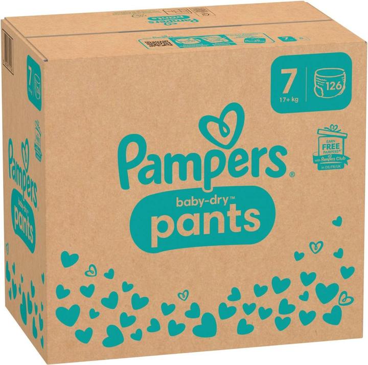 Produktbild Pampers Baby-Dry Pants (Gr. 7, Monatsbox, 126 Stück)