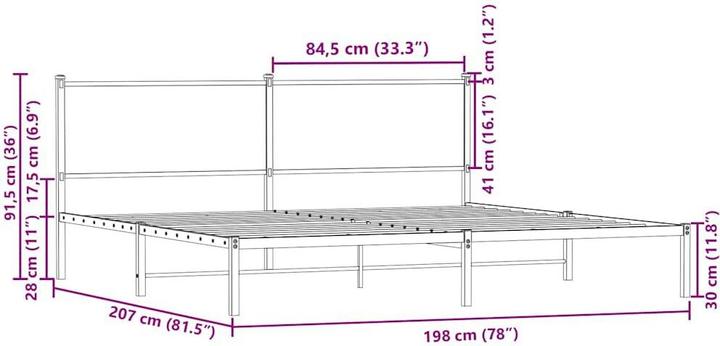 Image du produit VidaXL Lit sans matelas (193 x 203 cm)