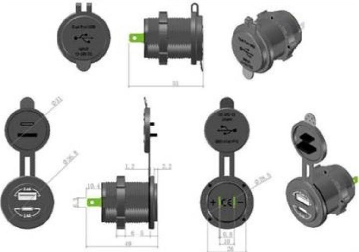 Produktbild Synkra USB-Doppelsteckdose mit 1 x USB-C / 1 x USB-A