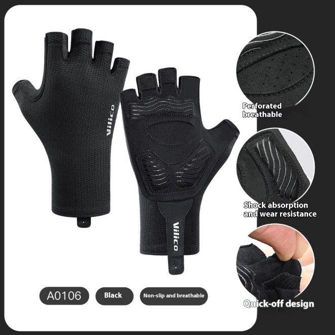 Actual product image Mu Sport Velohandschuhe mit atmungsaktivem Mesh-Gewebe (L)