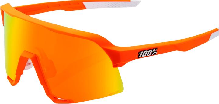 Actual product image 100% S3 Glasses Soft Tact Neon Orange (Soft Tact Neon Orange, Hiper Red)