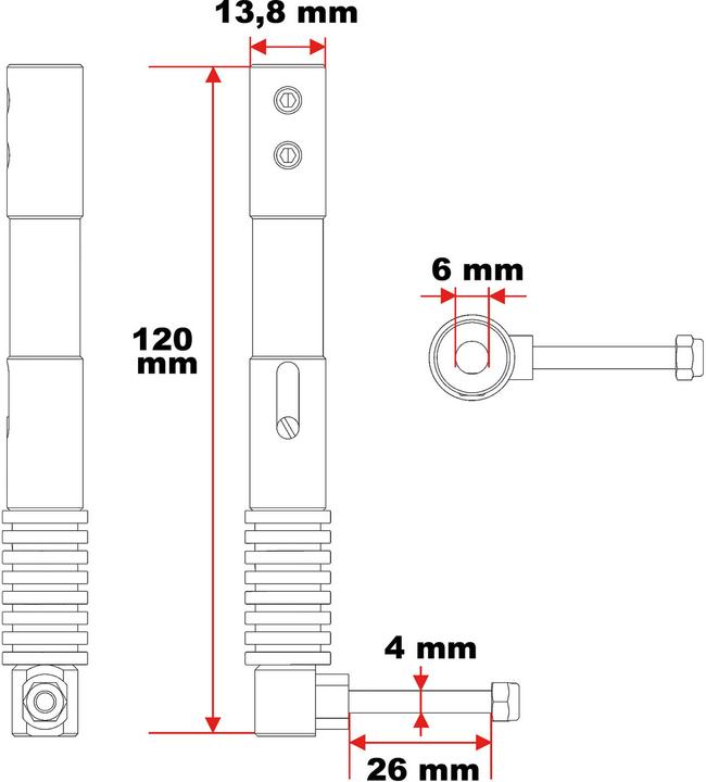 Image du produit Eurokit jambe de suspension principale 120 mm télescopique