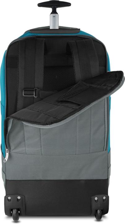 Actual product image Normani Reisetasche „Melano“ mit Rucksackfunktion und Regenüberzug Grau/Petrol (60 l, M (50 - 90l))