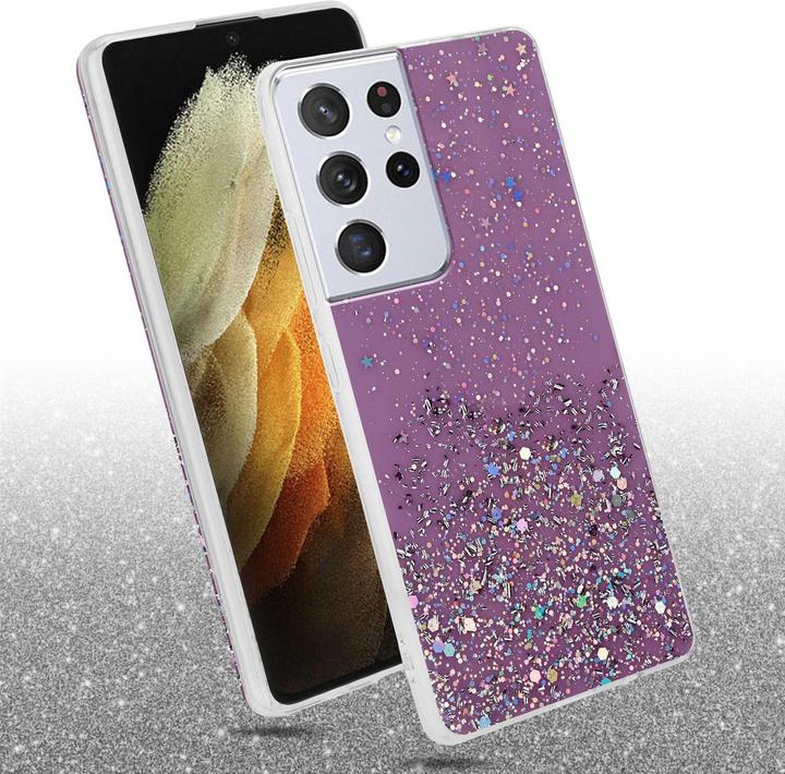 Image du produit Cadorabo Couverture TPU paillettes scintillantes (Samsung Galaxy S21 Ultra)