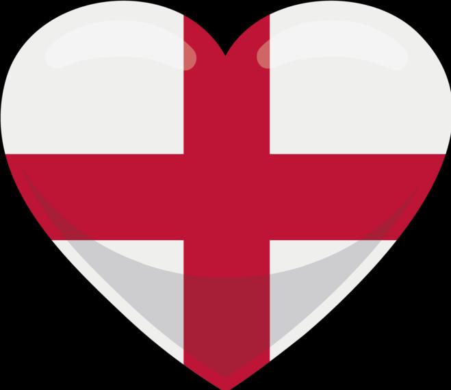 Produktbild Bügelbilder Bügelbild Herz Flagge England