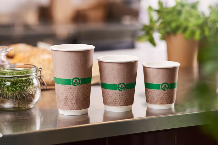 Actual product image Biopak Coffee mug Melli Double Wall 3.5 dl - Plastic-free coating (25 x)