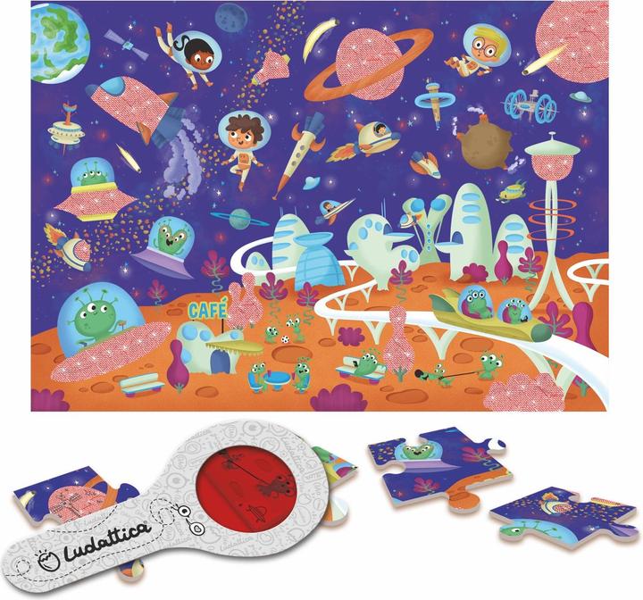 Actual product image Ludattica Secret Puzzle - Space (24 pieces) (24 pieces)