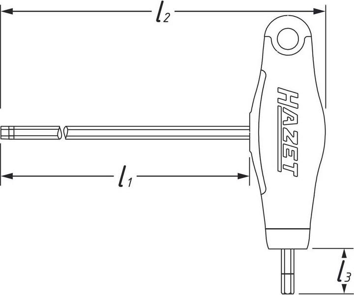 Produktbild HAZET Schraubendreher ∙ mit T-Griff 829KKT-T20 ∙ Innen TORX Profil ∙ T20 (Innensechskant)