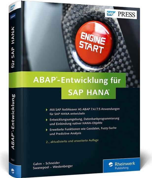 Produktbild ABAP-Entwicklung für SAP HANA (Deutsch, Hermann Gahm, 2015)