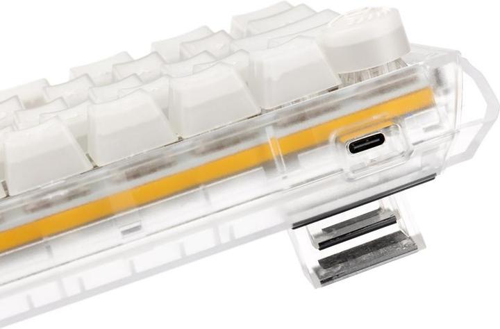 Actual product image Ducky One 3 Aura White SF Gaming Keyboard, RGB LED - MX-Silent-Red (DE, Cable)