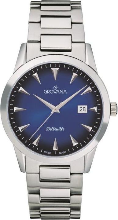 Actual product image Grovana Belleville Boulevard collection - Swiss made quartz watch (Swiss made)