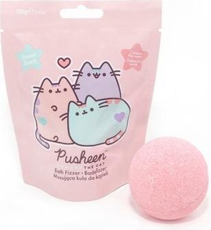 Actual product image Pusheen Bath Fizzer Sparkling Bath Ball Strawberry 100G (Bath pearls)
